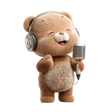 Cute singing bear